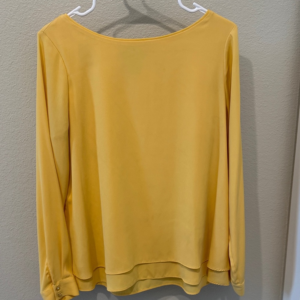 White House Black Market Elegant Yellow Women's Top